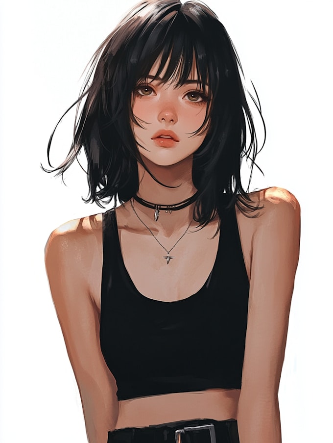 do detailed character reference sheet for anime characters