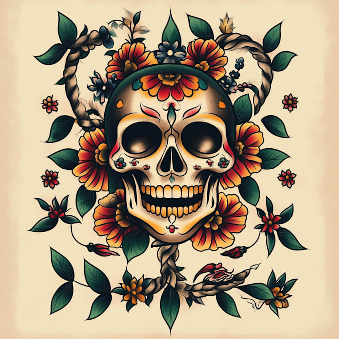 create traditional tattoo,logo design old school