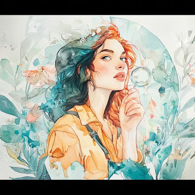 illustrate anything in watercolor style