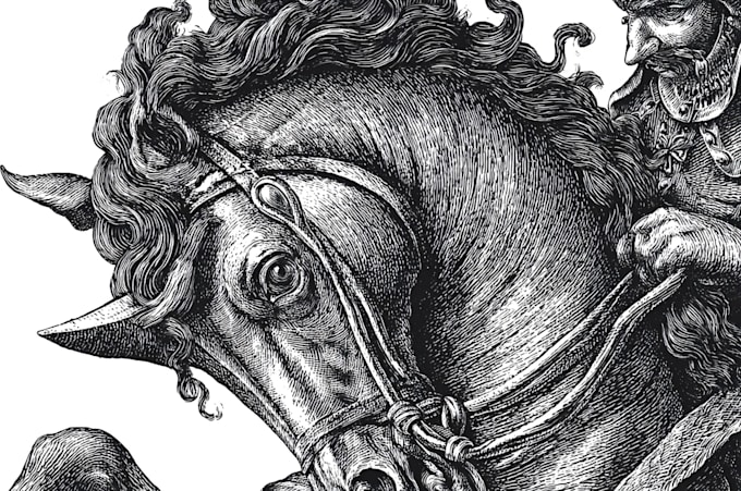create detailed vintage engraving and etching illustration