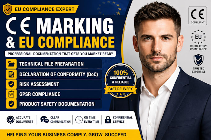 prepare ce marking technical file, declaration conformity, eu compliance