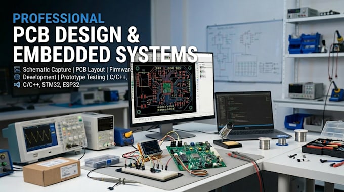 design pcb schematics, layouts, and embedded software