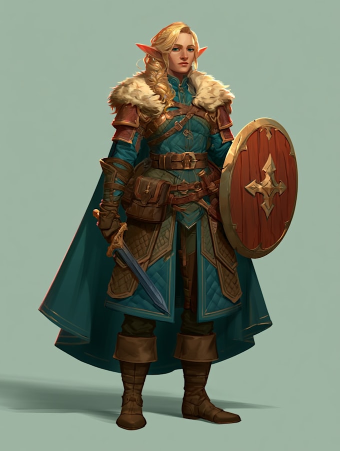 create a dnd art and d and d character for you