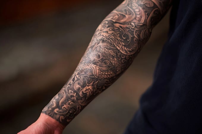 create a tattoo design of tattoo sleeve