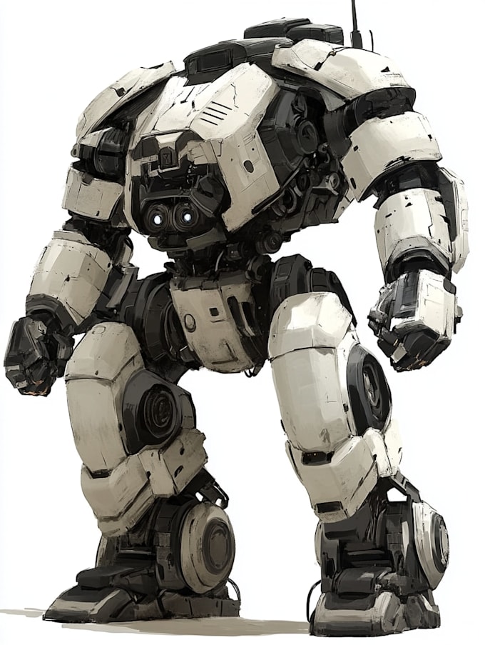 draw high quality mecha concepts