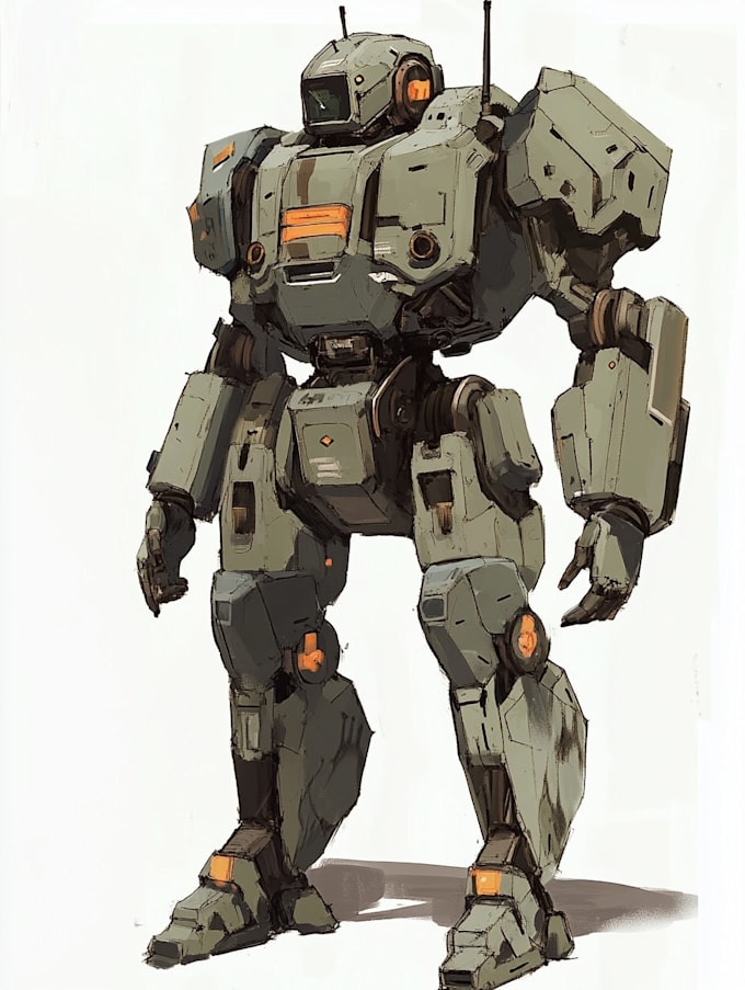 draw professional mecha pilot sci fi character