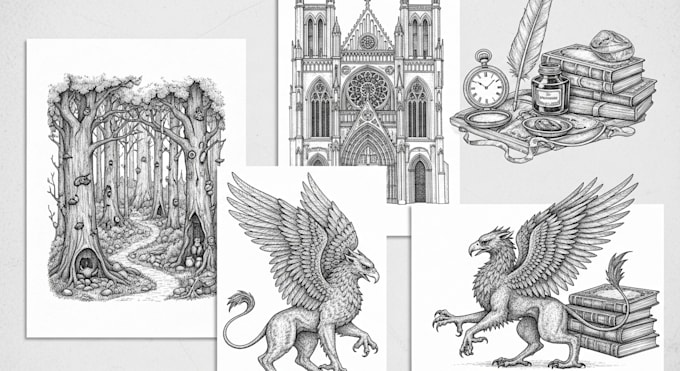 create pen and ink illustrations