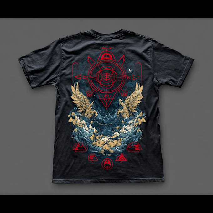 design edgy cyberpunk tshirt illustration