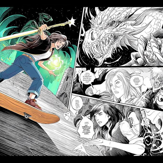 do comic pages illustration comic book page