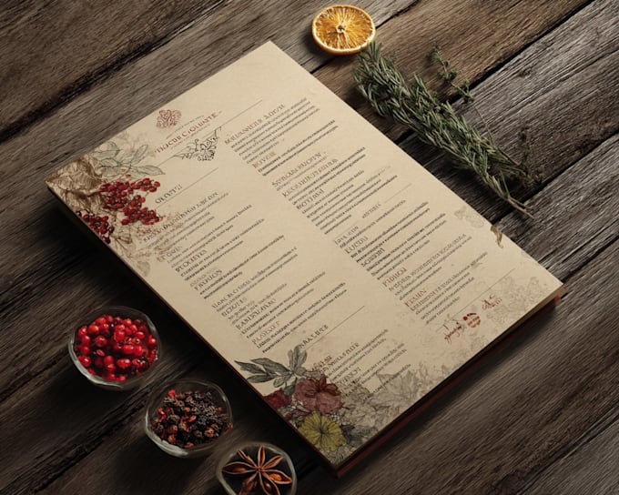 design unique chalkboard menus
