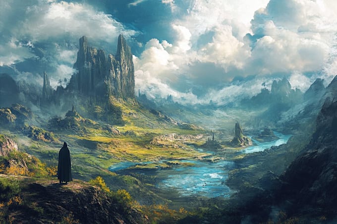 fantasy concept landscape illustrations