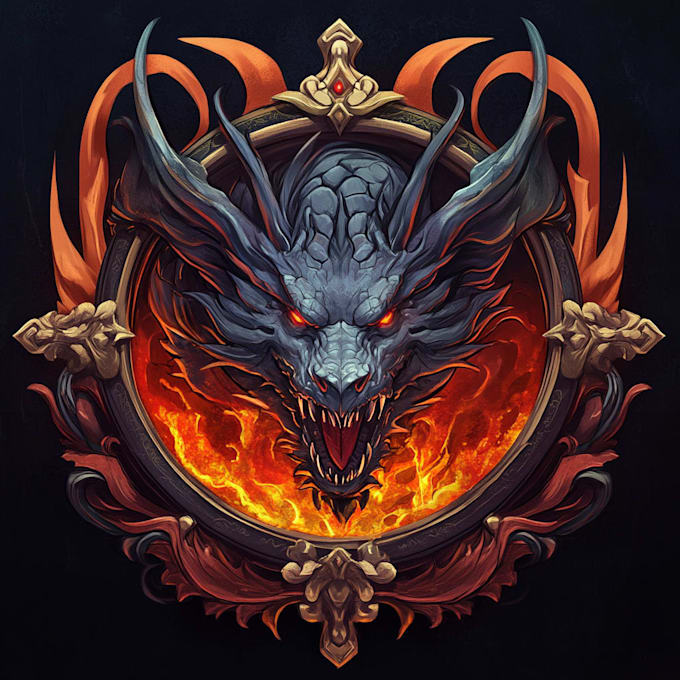 unique and detailed fantasy logo