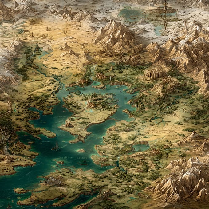 make fantasy landscape in pixel style