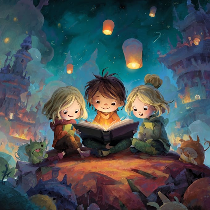 children picture book illustration, design child book