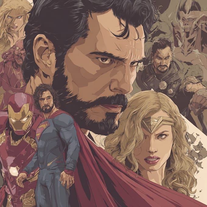 make your book illustration superhero comes art