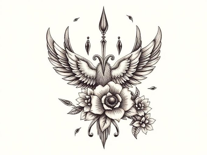create a tattoo design for leg sleeve