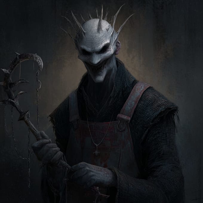 draw monster or fantasy creature horror illustration