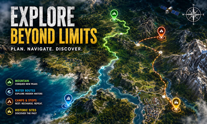 create custom satellite maps, aerial view maps, and route planning maps