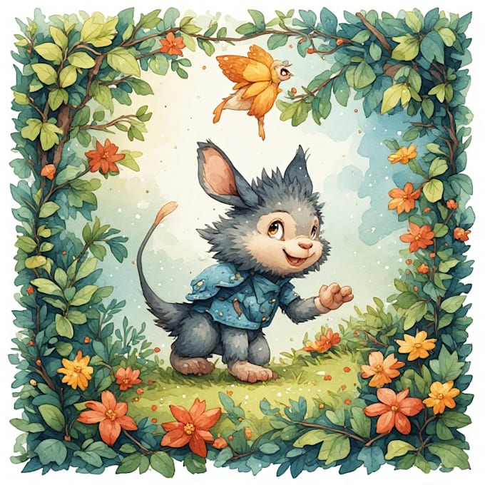 create fantasy watercolor characters and illustrations