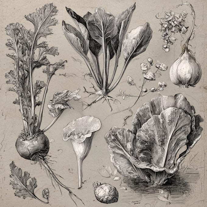 draw botanical watercolor clipart