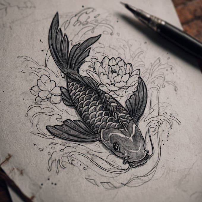 design a professional japanese tattoo design