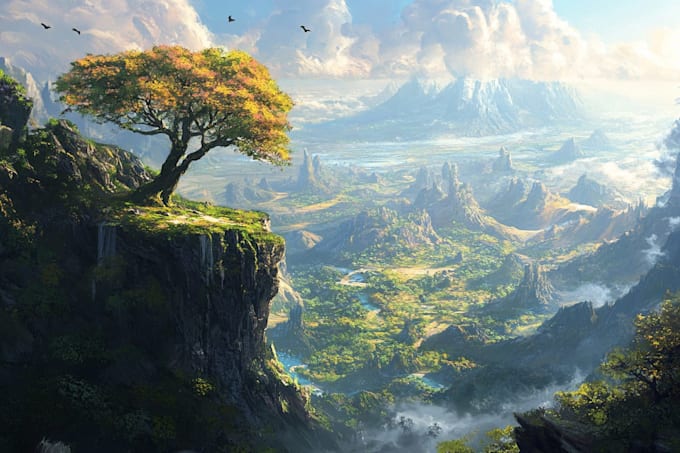 design stunning fantasy landscape