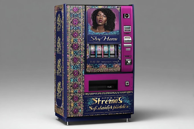 design unique vending machine wrap
