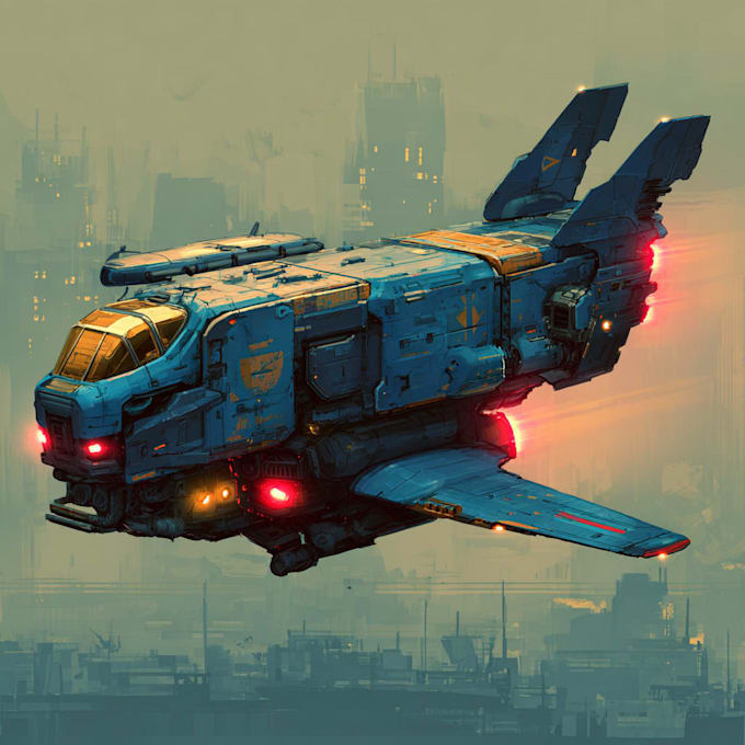 draw high quality spaceship concept