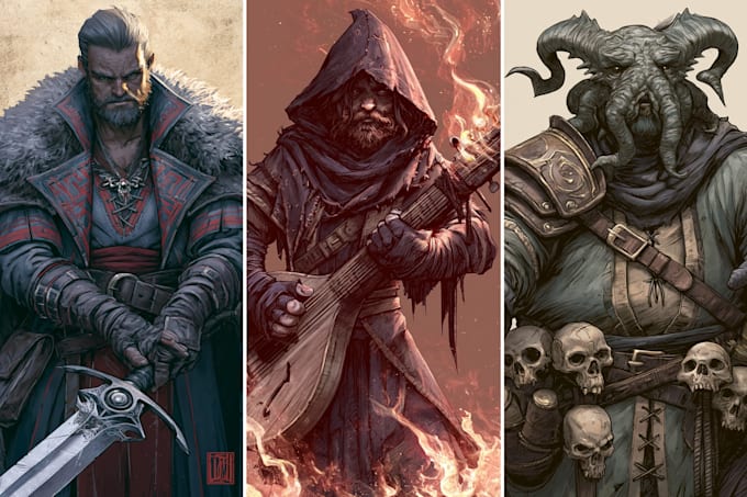 draw your dnd character commission art
