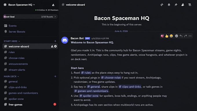 set up a professional discord server for your gaming or creator community