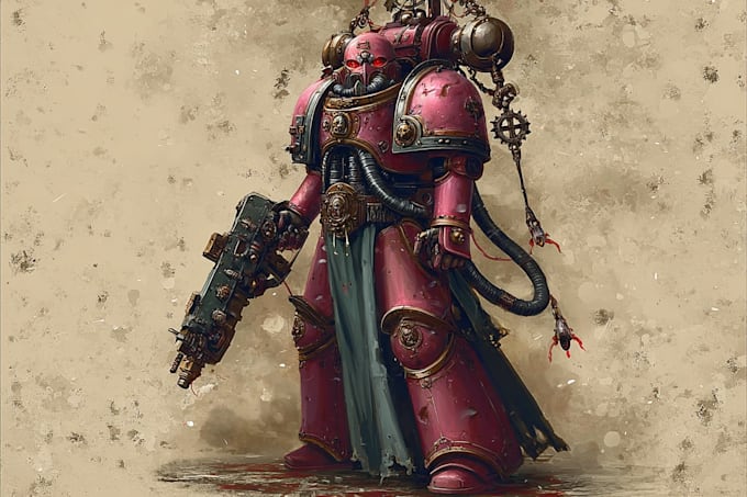 make warhammer 40k digital illustrations for fans