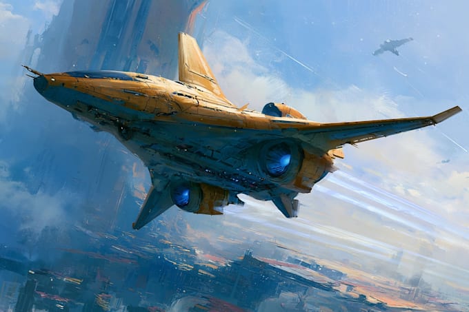 sci fi vehicle and sci fi art