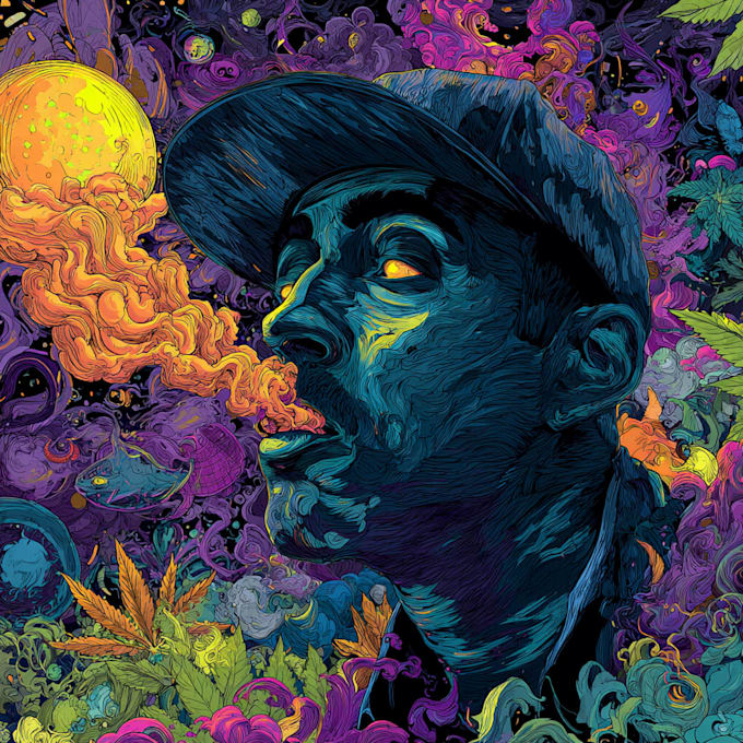 make amazing dark art, psychedelic stoner illustration