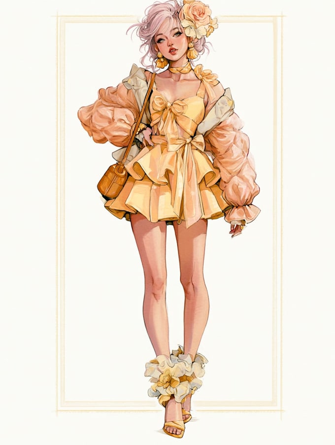 fashion illustration and technical flats