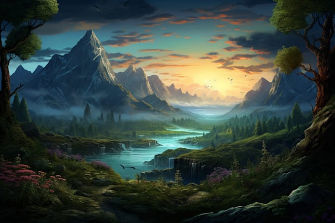 design detailed fantasy landscapes