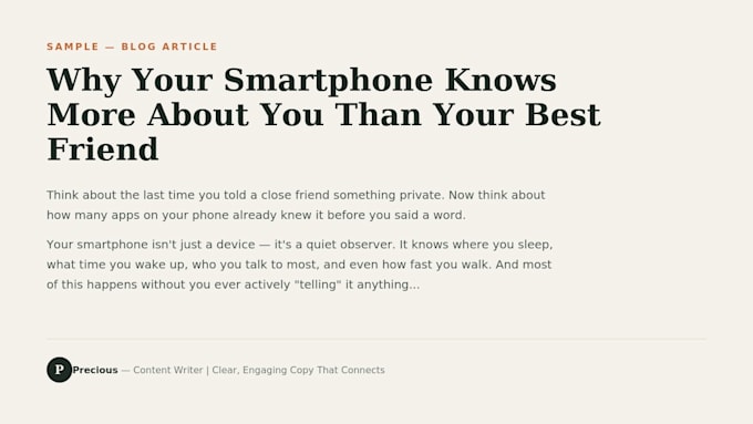write engaging blog posts and articles for your website