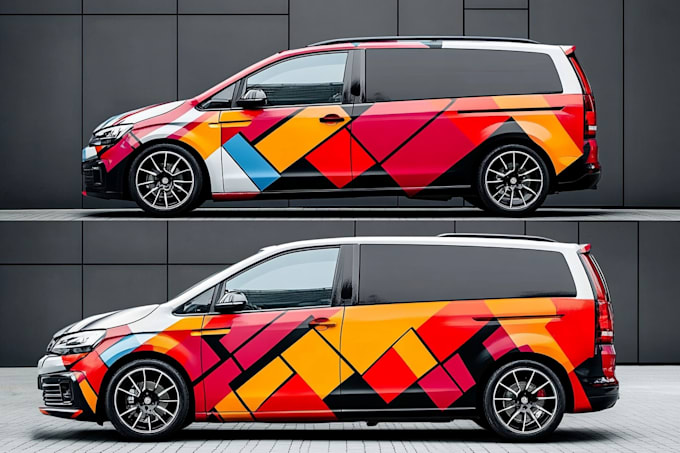 design a custom vehicle wrap, cars, pickups, trailers, etc