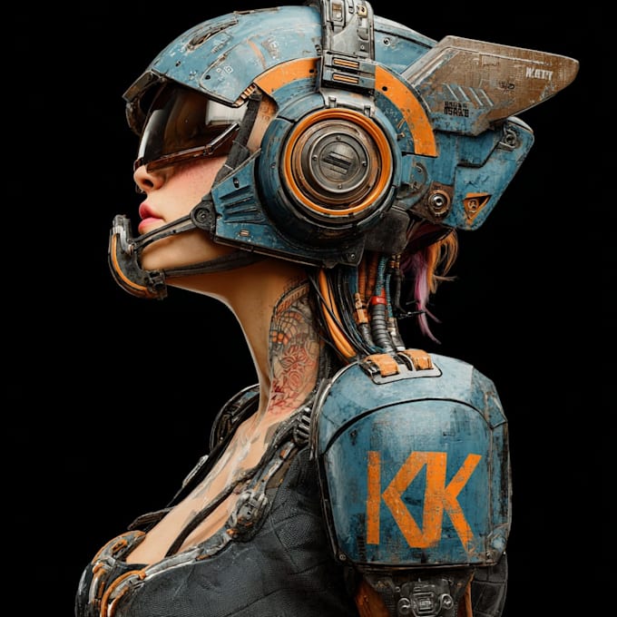 create science fiction, dystopian, cyberpunk illustration