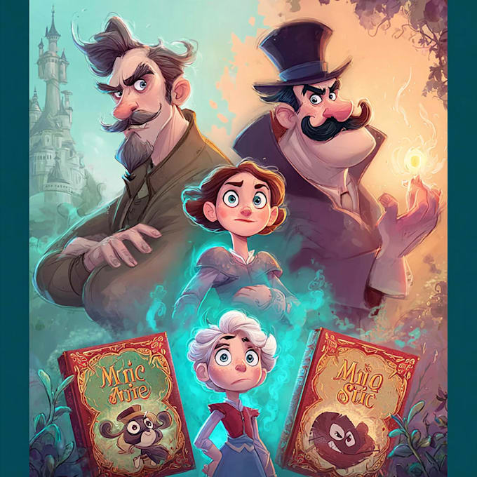 design cartoon book cover for you