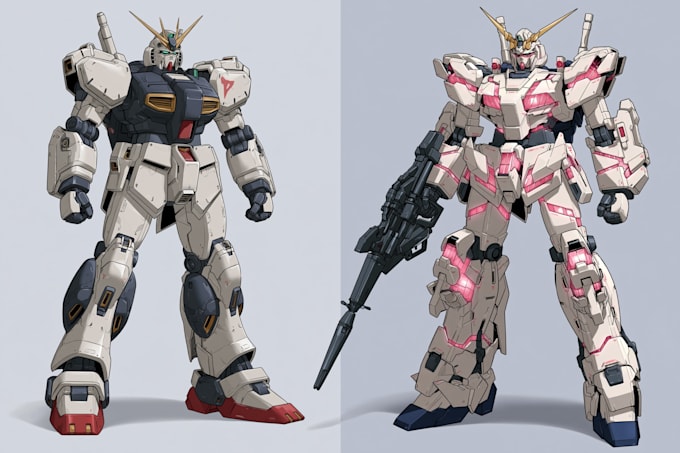 draw gundam, transformer, robot, armor, mecha