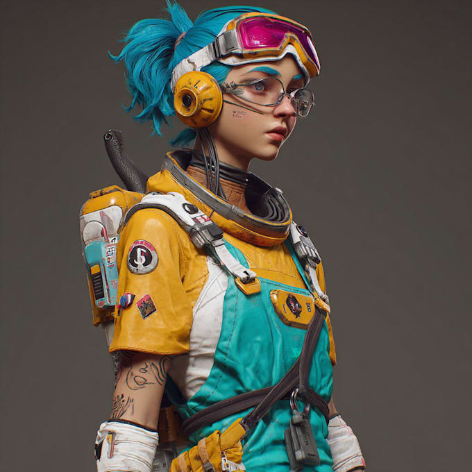 sci fi character illustration or sci fi character