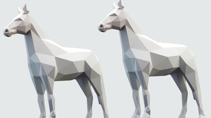 design low poly papercraft model, templates and patterns for any design you want