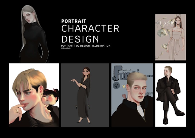 illustrate a fashion inspired portrait