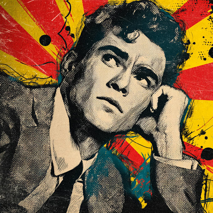 draw comic cover with vintage retro style