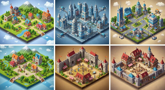 draw vector map or isometric map in illustrator