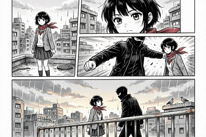 create engaging manga comic pages with backgrounds