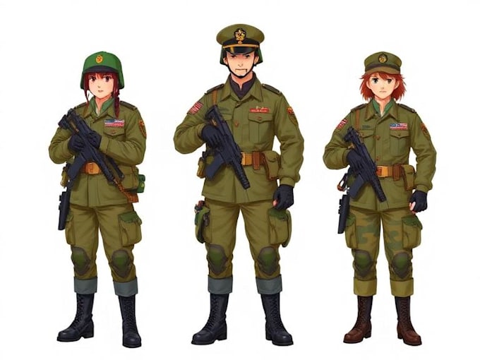 draw military themed illustrations