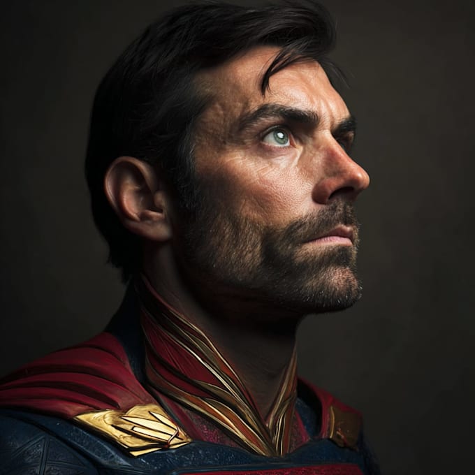 design your realistic superhero cartoon portrait