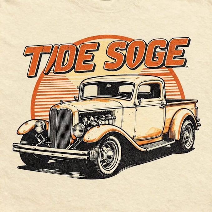 Psychedelic Simple Sign Bkack Vector Do vintage retro hotrod classic cars truck tshirt design by Nataliawson ...