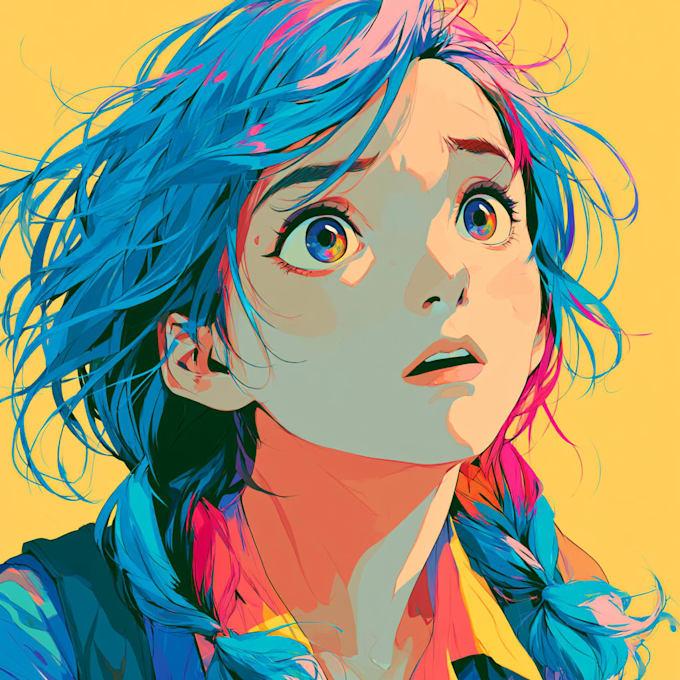 anime character an illustration and anime character